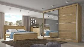 Guarda Roupa Verona Plus 1 Porta Espelho Amêndoa Off White Made Marcs