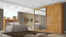 Guarda Roupa Verona Plus 1 Porta Espelho Made Marcs - Peroba