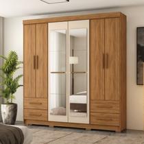 Guarda-roupa Vitorino 6 Portas e 4 Gavetas com Espelhos Guarda-roupa Vitorino 6 Portas e 4 Gavetas com Espelhos