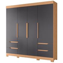 Guarda Roupa Vivacce 4 Portas Freijó/Titanium - ABZ Guarda Roupa Vivacce 4 Portas Freijó/Titanium - ABZ