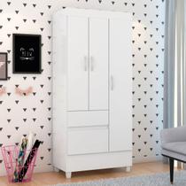 Guarda-Roupa Wind 3 Portas Branco/Rosa/Branco - Demóbile Guarda-Roupa Wind 3 Portas Branco/Rosa/Branco - Demóbile