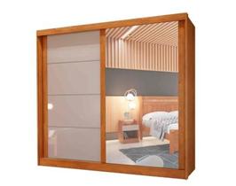 Guarda Roupas 2 Portas de Correr 1 com Espelho Viena Bianchi Móveis