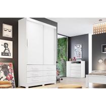 Guarda Roupas 2 Portas de Correr e 6 Gavetas Buriti/Jequitibá Branco - Novo Horizonte Guarda Roupas 2 Portas de Correr e 6 Gavetas Buriti/Jequitibá Branco - Novo Horizonte