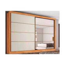 Guarda Roupas 2 Portas de Correr e 6 Gavetas c/ 1 Espelho Sevilha Peroba/Off White/Peroba - Europa