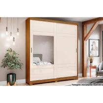 Guarda Roupas 2 Portas de Correr Verg c/ de Correr e 3 Gavetas Nature/Off White-Henn