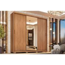 Guarda Roupas 3 Portas de Correr de (1 c/ Espelho) e 2 Gavetas c/ Pés Dalila Flex Amendola/Amendola ou Off White - Demóbile Guarda Roupas 3 Portas de Correr de (1 c/ Espelho) e 2 Gavetas c/ Pés Dalila Flex Amendola/Amendola ou Off White - Demóbile