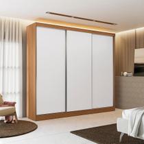 Guarda-Roupas 3 Portas de Correr Reversíveis Kappesberg Canela/Macadâmia
