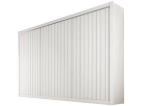 Guarda Roupas 3 Portas de Correr Ripada e 6 Gavetas York Branco Acetinado Europa - MÓVEIS EUROPA