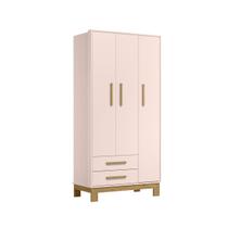 Guarda-Roupas 3 Portas e 2 Gavetas 180 x 94 Q Charm Slim -Rosa Acetinado - ÉdeCasaMóveis Guarda-Roupas 3 Portas e 2 Gavetas 180 x 94 Q Charm Slim -Rosa Acetinado - ÉdeCasaMóveis