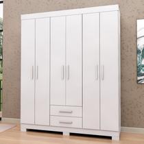 Guarda-Roupas 6 Portas 2 Gavetas Premier Branco
