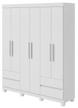 Guarda-Roupas 6 Portas 4 Gavetas com Pés sem Espelho Zeus - Lopas