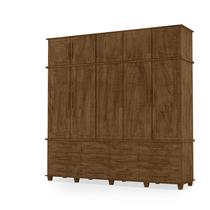 Guarda Roupas Berlim 100% Mdf c/ 10 Portas 12 Gavetas Pés Madeira - Luapa - Malbec