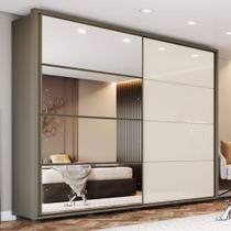 Guarda Roupas Casal 02 Portas Deslizantes 06 Gavetas com Espelho 100% MDF Cavic