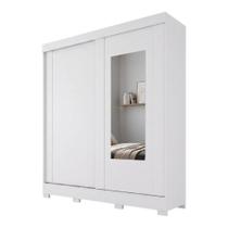 Guarda Roupas Casal 2 Portas de Correr com Espelho 3 Gavetas 100% MDF Ilana Guarda Roupas Casal 2 Portas de Correr com Espelho 3 Gavetas 100% MDF Ilana