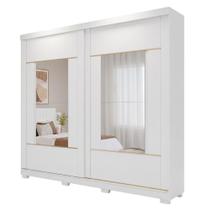 Guarda Roupas Casal 2 Portas de Correr com Espelho 4 Gavetas 100% MDF Livia Guarda Roupas Casal 2 Portas de Correr com Espelho 4 Gavetas 100% MDF Livia