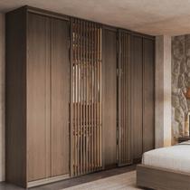 Guarda Roupas Casal 270cm Seringal c/LED CabeCasa MadeiraOriginals Marrom/Nogal Guarda Roupas Casal 270cm Seringal c/LED CabeCasa MadeiraOriginals Marrom/Nogal