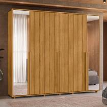 Guarda Roupas Casal 6 Portas 2 Espelhos 278cm Volpi 100% MDF Linha Espazzo Madetec Guarda Roupas Casal 6 Portas 2 Espelhos 278cm Volpi 100% MDF Linha Espazzo Madetec