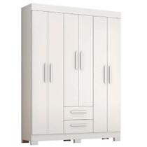Guarda Roupas Casal 6 Portas 2 Gavetas Libano Branco Flex Notável Guarda Roupas Casal 6 Portas 2 Gavetas Libano Branco Flex Notável