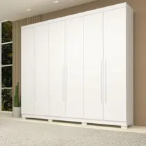 Guarda Roupas Casal 6 Portas 4 Gavetas Roupeiro Casal 100%MDF Nubia ACP - ACP Móveis Guarda Roupas Casal 6 Portas 4 Gavetas Roupeiro Casal 100%MDF Nubia ACP - ACP Móveis