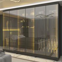 Guarda-roupas Casal 6 Portas com 6 Portas Reflecta com Pés e Led Absolut New Reflecta 100% MDF