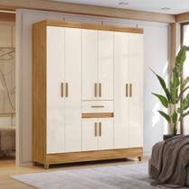 Guarda-Roupas Casal 8 Portas 1 Gaveta Freijó/Off White Portugal Moval Móveis Guarda-Roupas Casal 8 Portas 1 Gaveta Freijó/Off White Portugal Moval Móveis