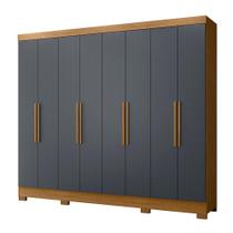 Guarda Roupas Casal 8 Portas 4 Gavetas Diplomata Moval Freijó / Cinza Guarda Roupas Casal 8 Portas 4 Gavetas Diplomata Moval Freijó / Cinza