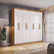 Guarda Roupas Casal 8 Portas 4 Gavetas Kappesberg Tapajós/Branco 218cm Guarda Roupas Casal 8 Portas 4 Gavetas Kappesberg Tapajós/Branco 218cm