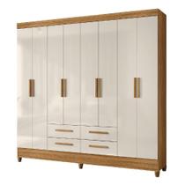 Guarda Roupas Casal 8 Portas Freijó/off White Guarda Roupas Casal 8 Portas Freijó/off White