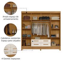 Guarda Roupas Casal 8 Portas Freijó/off White Guarda Roupas Casal 8 Portas Freijó/off White