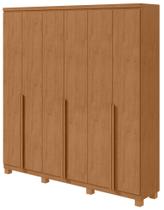 Guarda-Roupas Casal Alonzo 6 Portas 4 Gavetas s/ Espelho 100% MDF c/ Pés - Lp - Rei de Casa Guarda-Roupas Casal Alonzo 6 Portas 4 Gavetas s/ Espelho 100% MDF c/ Pés - Lp - Rei de Casa