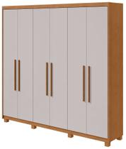 Guarda-Roupas Casal Aries 6 Portas 5 Gavetas sem Espelho com Pés - Lopas