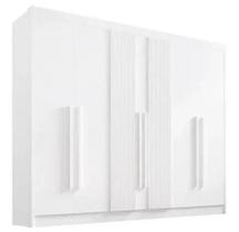 Guarda Roupas Casal Athos 6Pts Ripado 100 MDF DDoro Móveis D Doro Móveis