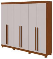 Guarda-Roupas Casal Bertha 6 Portas 6 Gavetas sem Espelho com Pés- Lopas