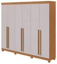 Guarda-Roupas Casal Bertha 6 Portas 6 Gavetas sem Espelho com Pés - Lp - Rei de Casa Guarda-Roupas Casal Bertha 6 Portas 6 Gavetas sem Espelho com Pés - Lp - Rei de Casa
