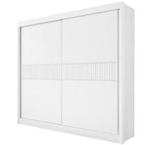 Guarda Roupas Casal Cancun Ripado 2Pts 100% mdf D'Doro Móveis - Branco Guarda Roupas Casal Cancun Ripado 2Pts 100% mdf D'Doro Móveis - Branco