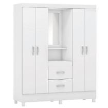 Guarda Roupas Casal Capela Branco/rosa Flex Lord Demóbile