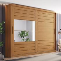 Guarda-Roupas Casal com Espelho 100% MDF Cayman Marrom/Cinamomo