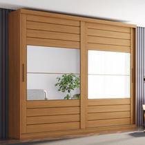 Guarda-Roupas Casal com Espelho 100% MDF Cayman Marrom/Cinamomo