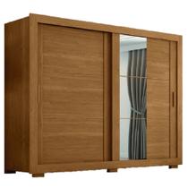 Guarda Roupas Casal com Espelho 2 Portas de Correr 4 Gavetas Titanium Cinamomo Zanzini