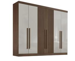 Guarda Roupas Casal Da Vinci Plus Ripado 6Pts 100% MDF DDoro Móveis Guarda Roupas Casal Da Vinci Plus Ripado 6Pts 100% MDF DDoro Móveis