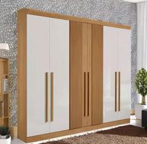 Guarda Roupas Casal Da Vinci Plus Ripado 6Pts 100% MDF DDoro Móveis Guarda Roupas Casal Da Vinci Plus Ripado 6Pts 100% MDF DDoro Móveis