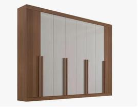 Guarda Roupas Casal Daymond 8Pts Ripado 100% MDF DDoro Móveis Guarda Roupas Casal Daymond 8Pts Ripado 100% MDF DDoro Móveis