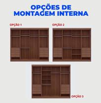 Guarda Roupas Casal Daymond 8Pts Ripado 100% MDF DDoro Móveis Guarda Roupas Casal Daymond 8Pts Ripado 100% MDF DDoro Móveis