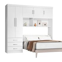 Guarda Roupas Casal Dormitório com 5 Portas 3 Gavetas Cancun J&A Branco