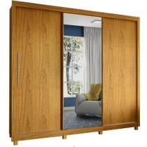 Guarda Roupas casal Gelius Royale 3 portas de correr com espelho Naturale / Naturale Off White Guarda Roupas casal Gelius Royale 3 portas de correr com espelho Naturale / Naturale Off White