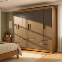 Guarda Roupas Casal Grande Cesena Babus 8 Portas 4 Gavetas