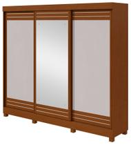 Guarda-Roupas Casal Nice 3 Portas 1 Espelho 4 Gavetas Flex com Pés - Lopas