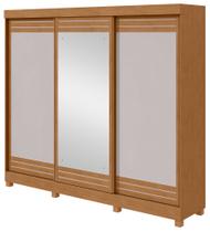 Guarda-Roupas Casal Nice 3 Portas 1 Espelho 4 Gavetas Flex com Pés - Lopas