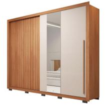 Guarda Roupas Casal Ripado E Espelho Madeirado Eloa Caemmun