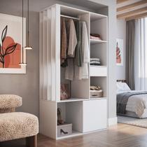 Guarda Roupas Closet 1 Porta 1 Gaveta 100cm Branco